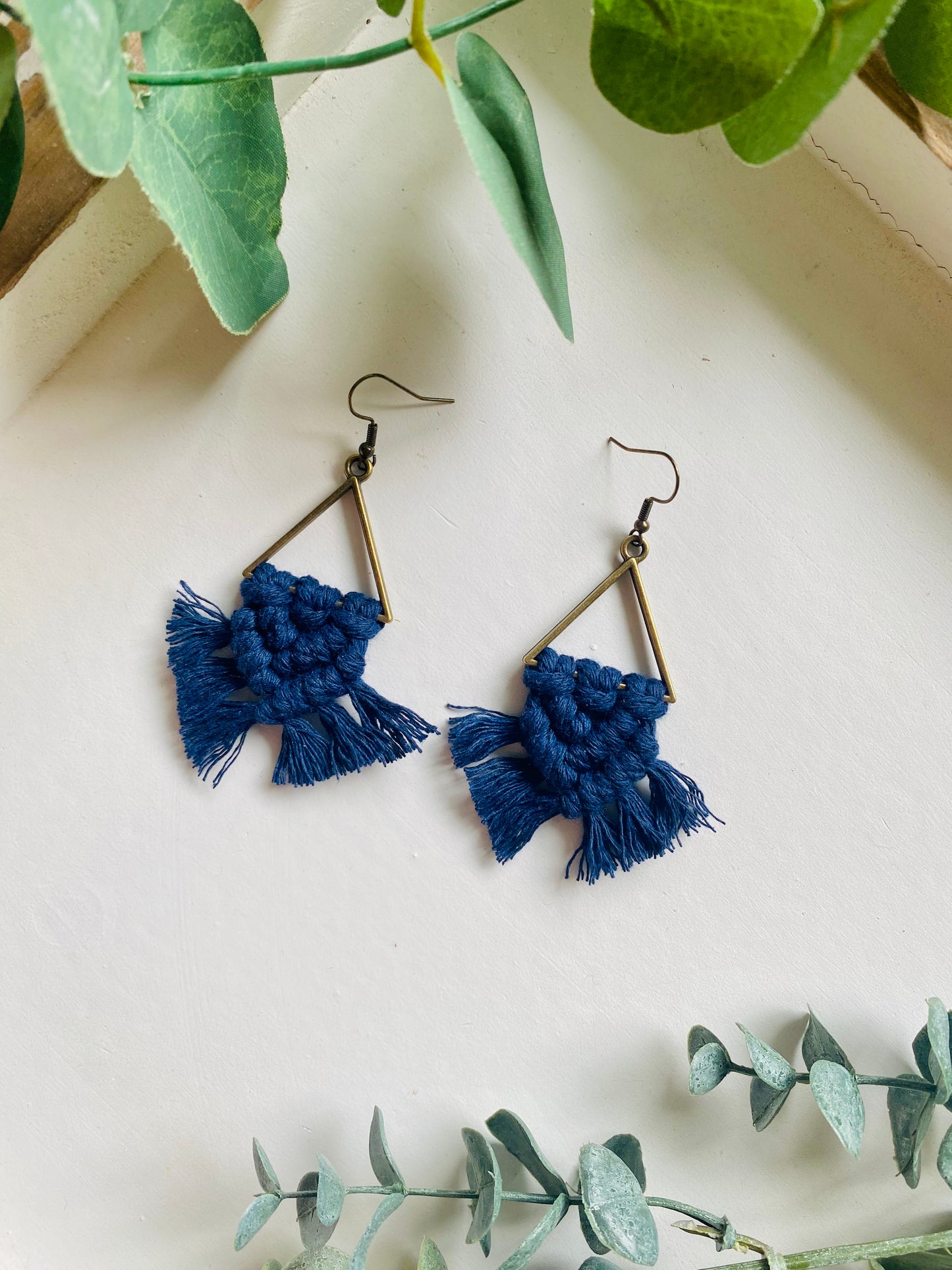 Macrame Earrings - Bronze
