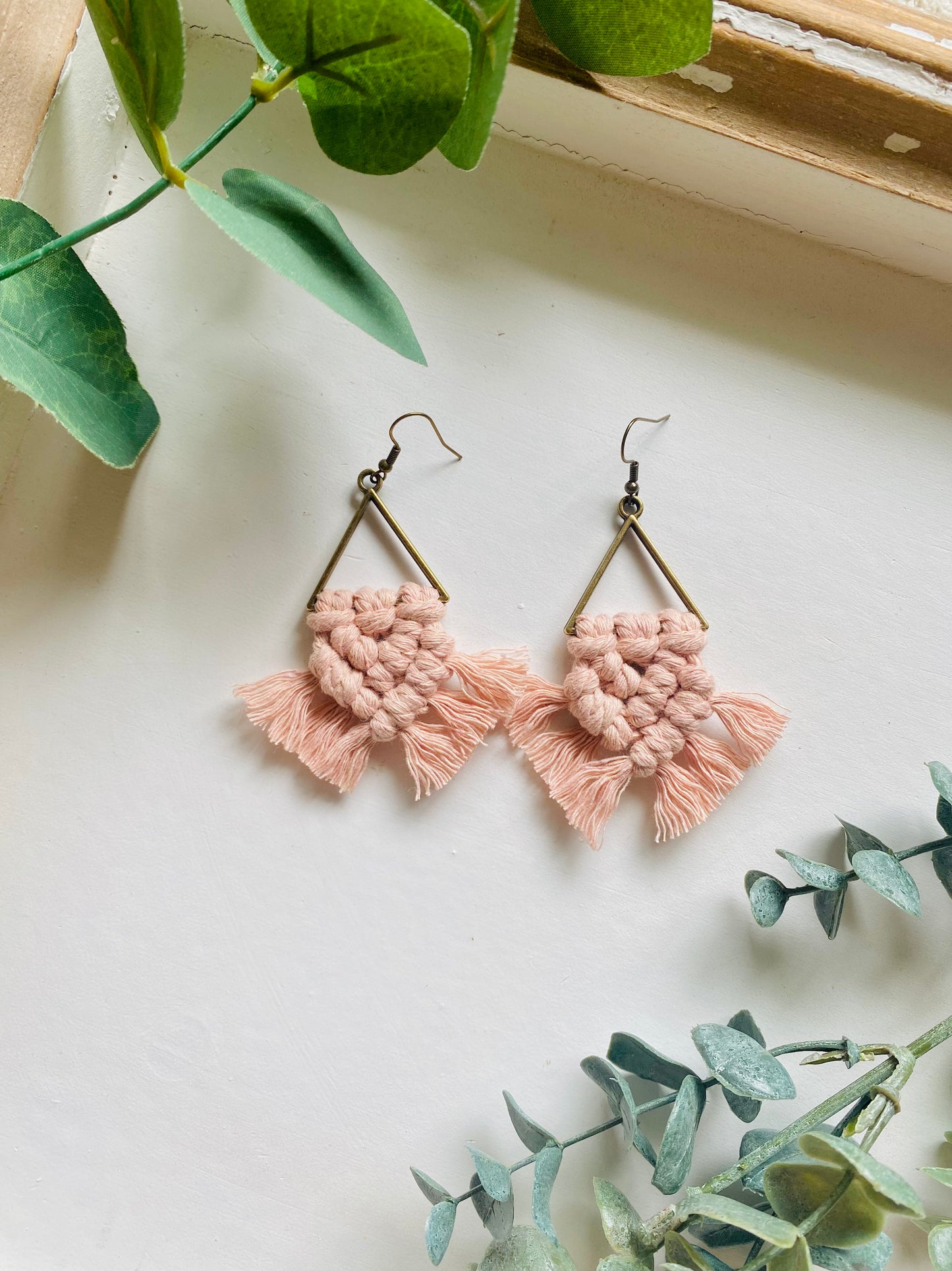 Macrame Earrings - Bronze